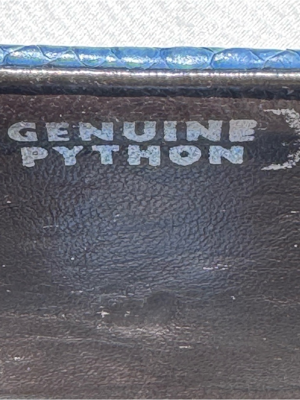Exquisite Rare Vintage Real Python Clutch - Picture 7 of 11